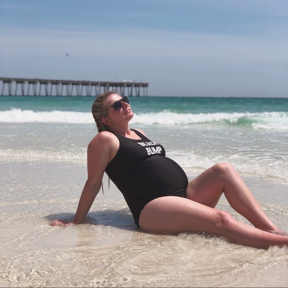 Maternity black swimsuit